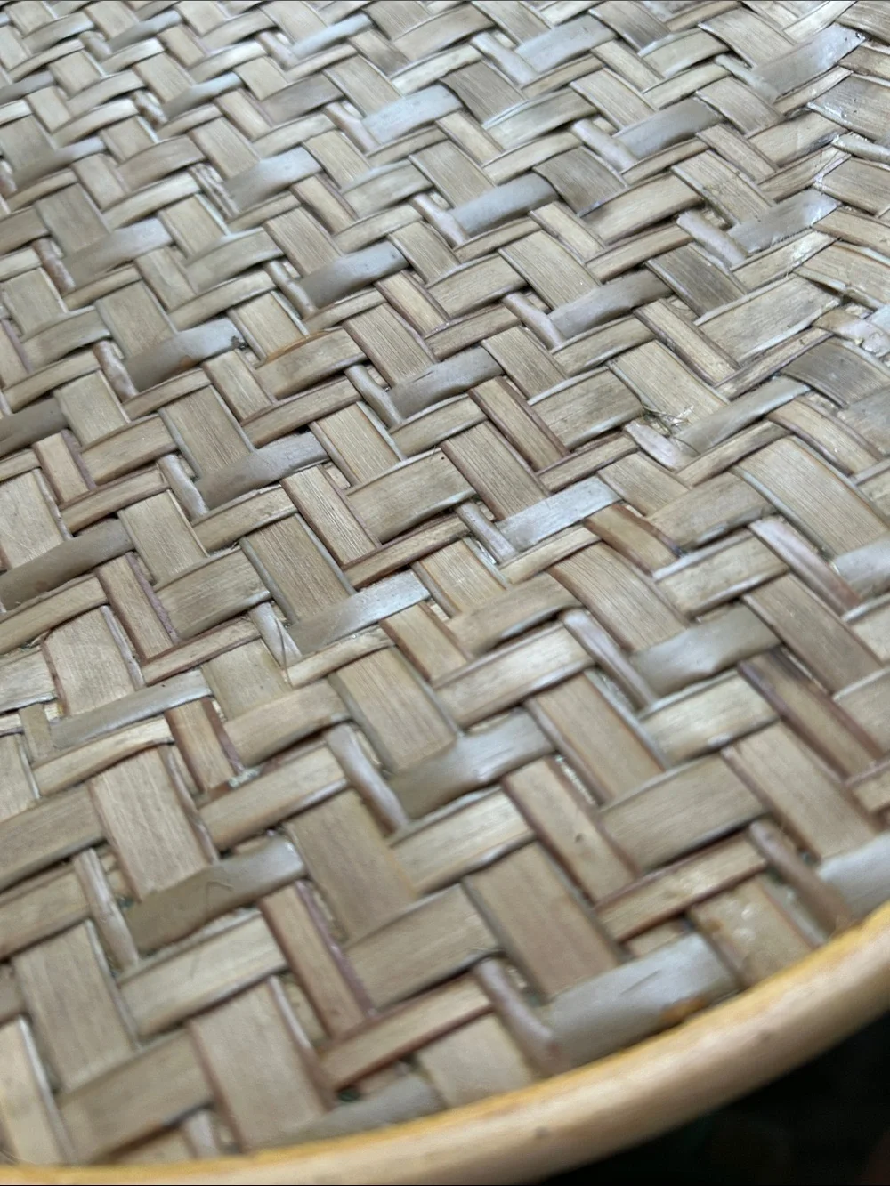 Woven Rattan Round Cotton Charger plates from Pier 1